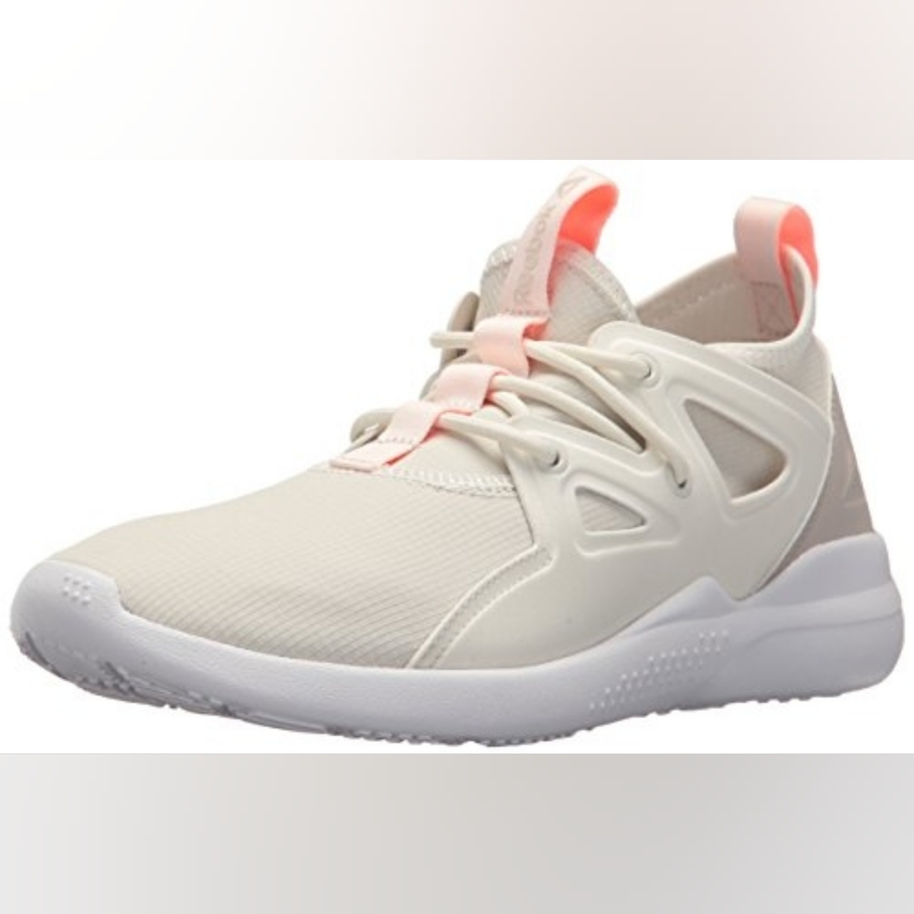 GUC Reebok Women’s Cardio Motion Cross Trainer Beige and Pink Casual Size 9